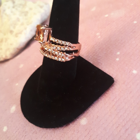 18K Rose Gold Plated Morganite Ring - Picture 7 of 12